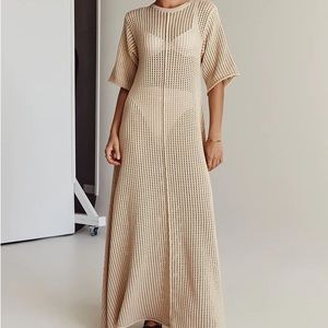 DISSH Denny Wheat Short Sleeve Maxi Dress